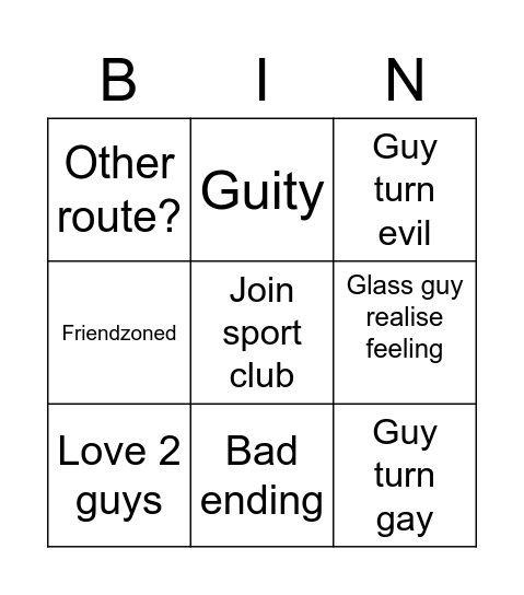 Tetsu route prediction Bingo Card