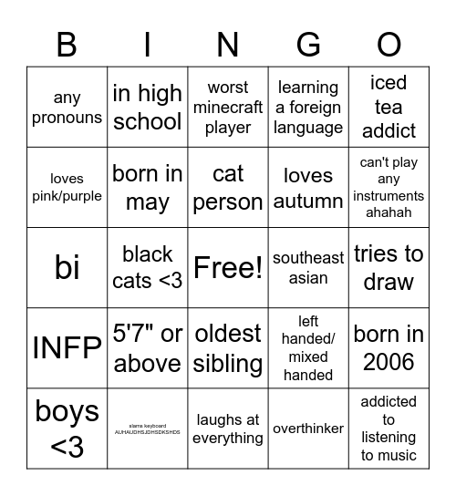 wtf Bingo Card