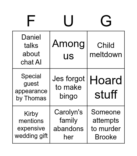 BIRTHDAY PARTY Bingo Card