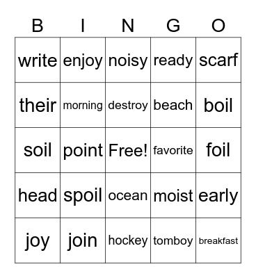 Unit 12 Week 1a Bingo Card