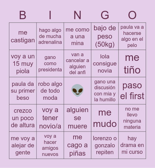 El bingo de anta Bingo Card