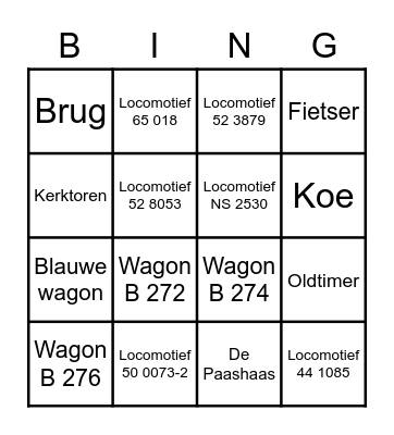 Opa's dag Bingo Card