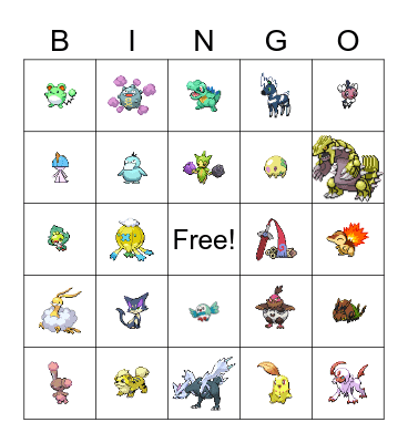 Belle 2023 shiny bingo Card