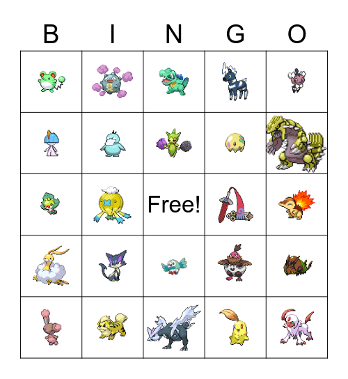 Belle 2023 shiny bingo Card