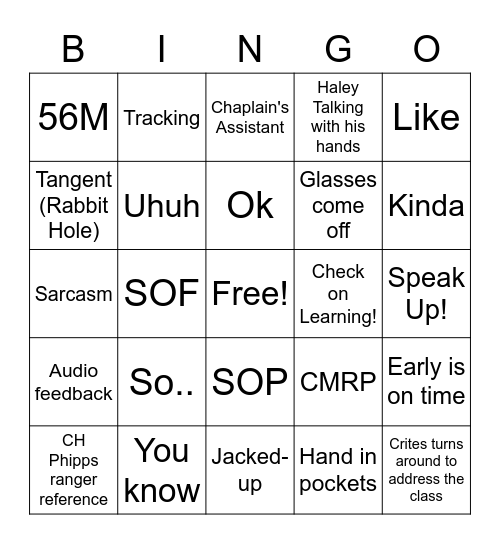 CHBOLC 23-001 Bingo Card