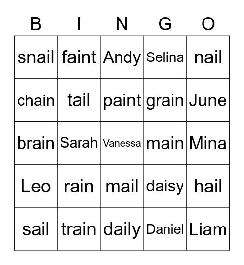 LL 2-3 ai bingo Card