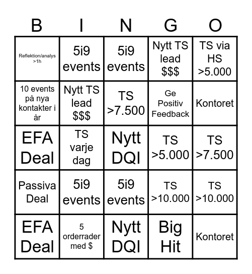 Just F* Do It Bingo Card