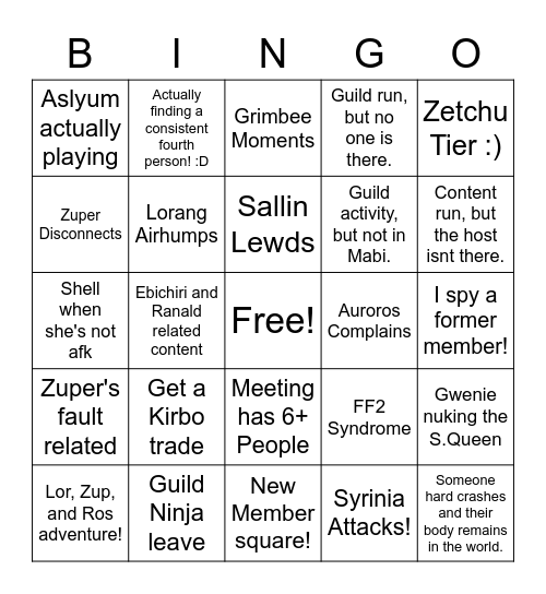 Darkroses Bingo 3 Bingo Card
