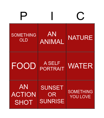 ECOM PICTURE CHALLENGE Bingo Card