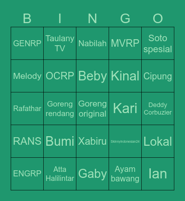 ian0tnt Bingo Card