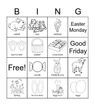 Easter Bingo Card