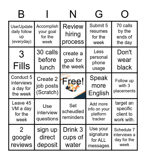 LG Resources Bingo Card