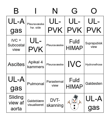 Ultralyds-Bingo Card