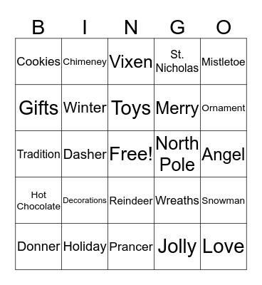 Christmas Bingo Card