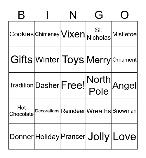 Christmas Bingo Card