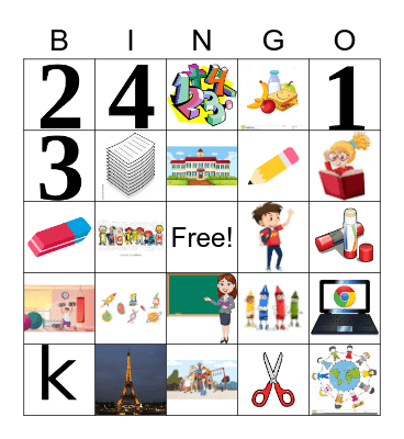 Elementary Trip Bingo! Bingo Card