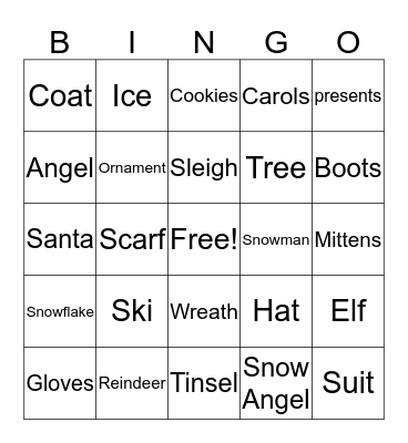 Winter Bingo Card