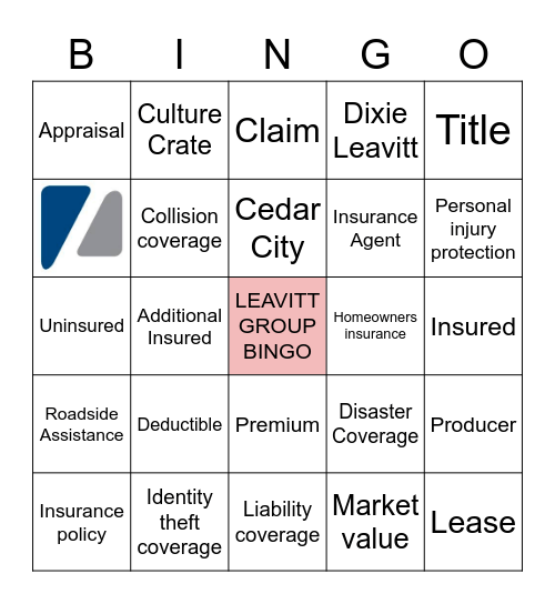 Leavitt Group Bingo Card
