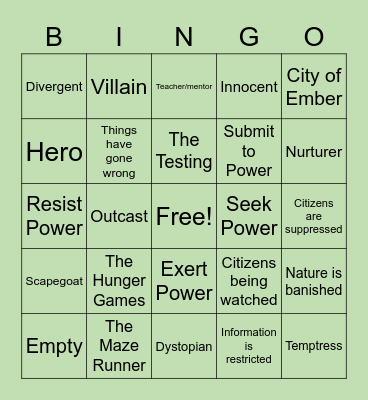 Book Advertisement Bingo Card