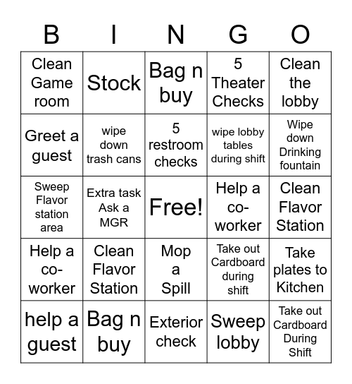 Ush Bingo Card