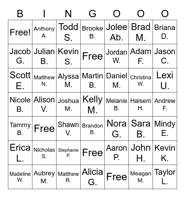 Unemployment Bingo Card