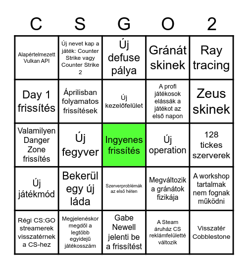 Counter-Strike 2 Bingo Card