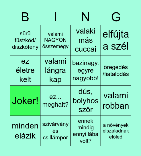 Vadmágia: your mana said uh-oh Bingo Card