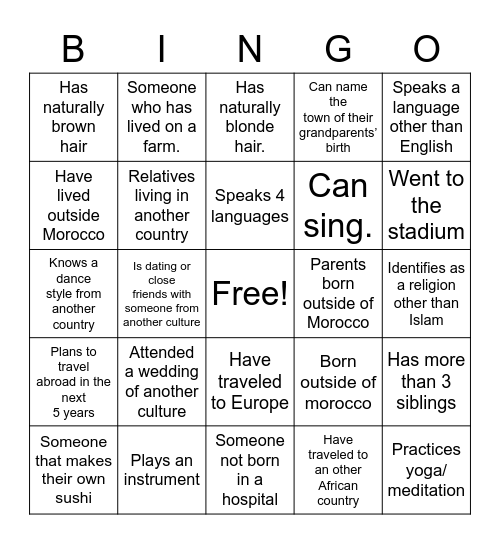 Elbilia Skolar BINGO Card