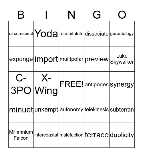 Greek Alphabet Bingo Card