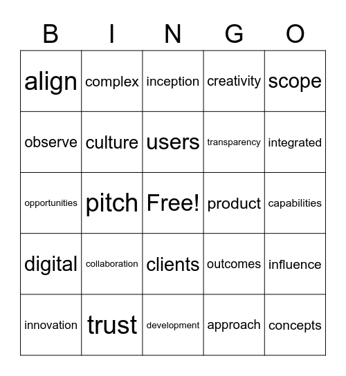 Consulting Bingo Card