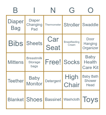 Gift Bingo Card