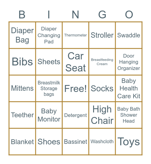 Gift Bingo Card