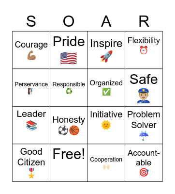 WRE SOAR Bingo! Bingo Card