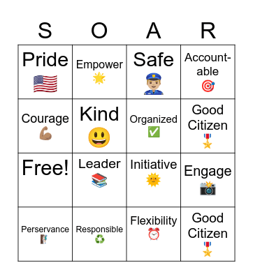 WRE SOAR Bingo! Bingo Card