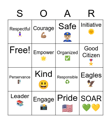 WRE SOAR Bingo! Bingo Card