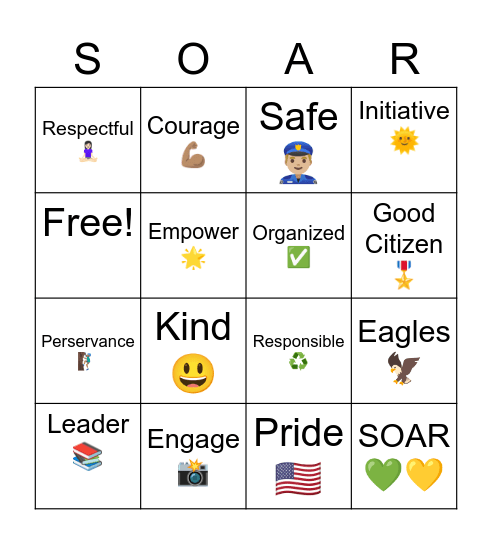 WRE SOAR Bingo! Bingo Card