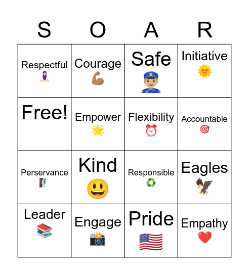 WRE SOAR Bingo! Bingo Card