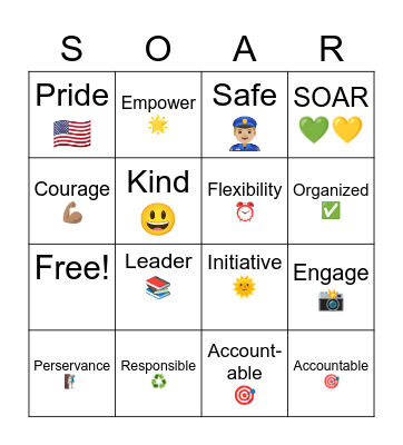 WRE SOAR Bingo! Bingo Card
