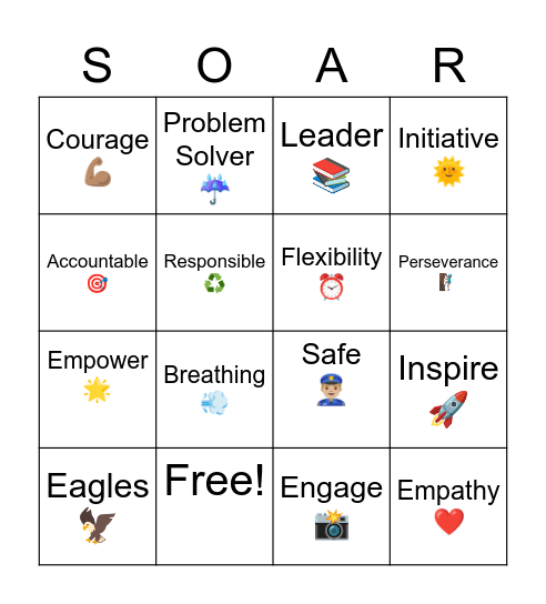 WRE SOAR Bingo! Bingo Card