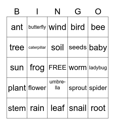 SPRING　Scavenger Hunt！ Bingo Card