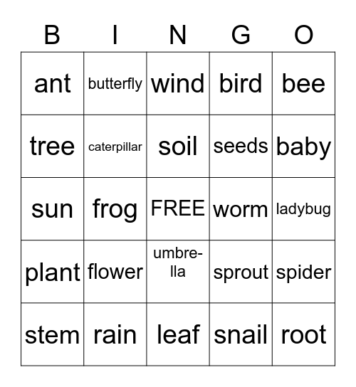 SPRING　Scavenger Hunt！ Bingo Card