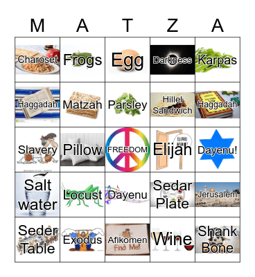 Passover Bingo Card