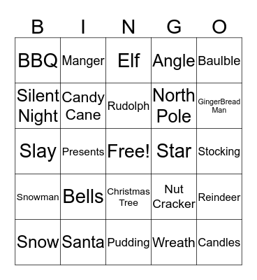 Xmas Bingo Card