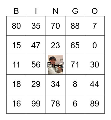 15 Minutes of Fun Bingo Card