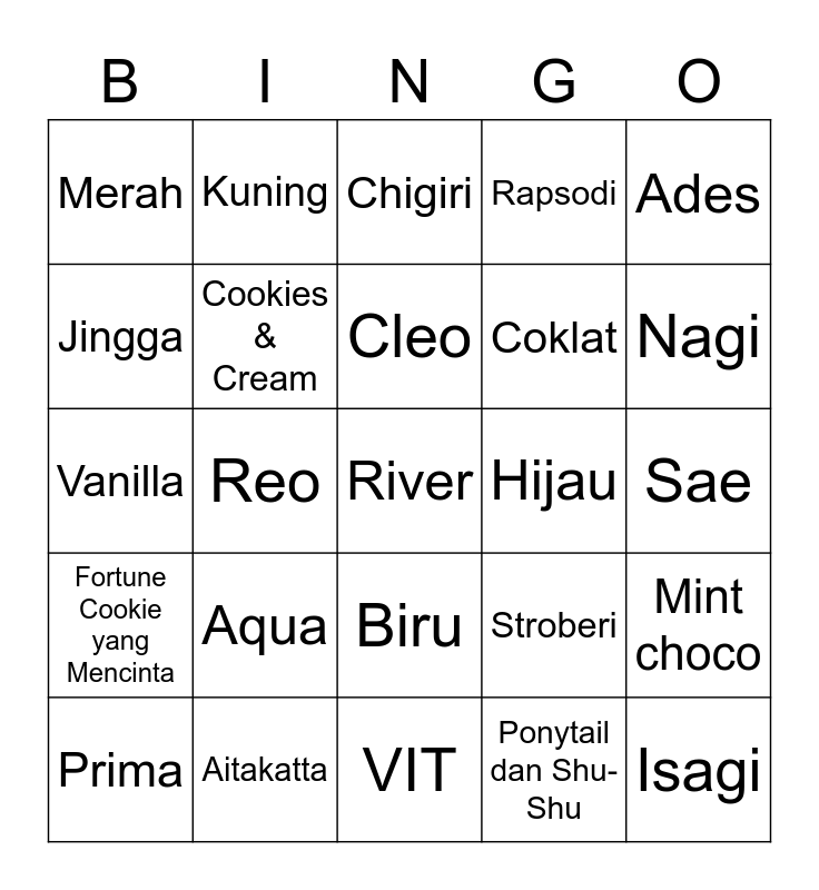 TrappedOga Bingo Card