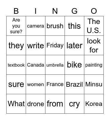 Whose drone is this? BINGO Card