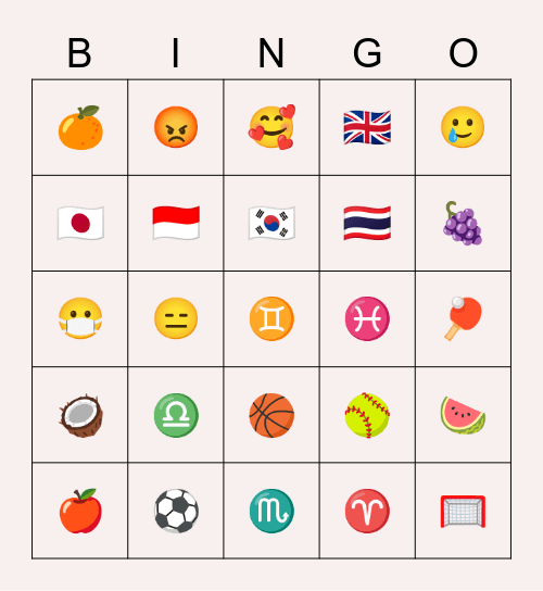 Bingonya Aisha Bingo Card