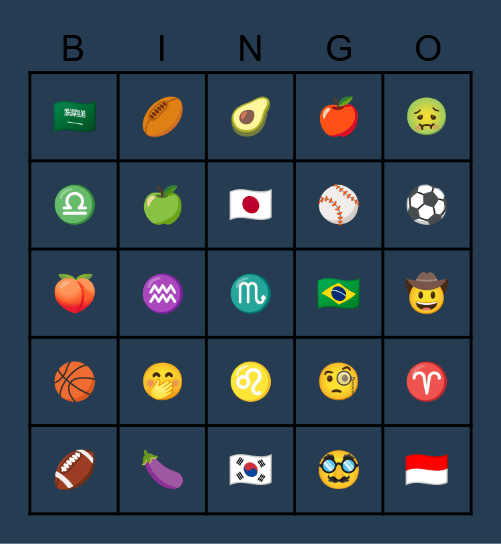 A. K. Bingo Card
