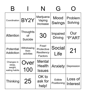 NDFW - IMAgined Possibilities Bingo Card