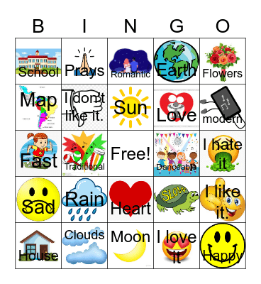 Locura de Marzo - Vocabulario Bingo Card